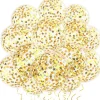 12 Inch Clear Latex Balloon with Confetti Inside(Gold Star Confetti Balloons)