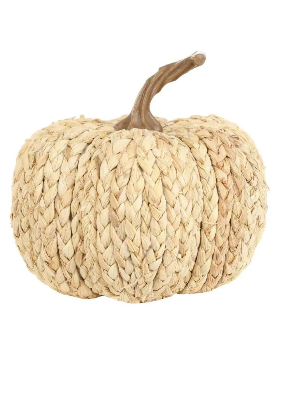 5-Inch Cornpeel White Pumpkin Decoration