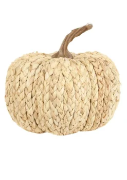 5-Inch Cornpeel White Pumpkin Decoration