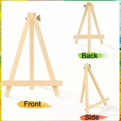 9 inch Easel for Painting, 6 Pack Wooden Easel Stand for Sign, Tabletop Easels for Painting Canvases, Small Art Easel Canvas Stand Photo Display Tripod Holder for Kids Adults