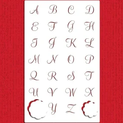 1-Inch Emily's Mini Monogram Cookie Stencil Set | C450 by Designer Stencils | Cookie Decorating Tools |