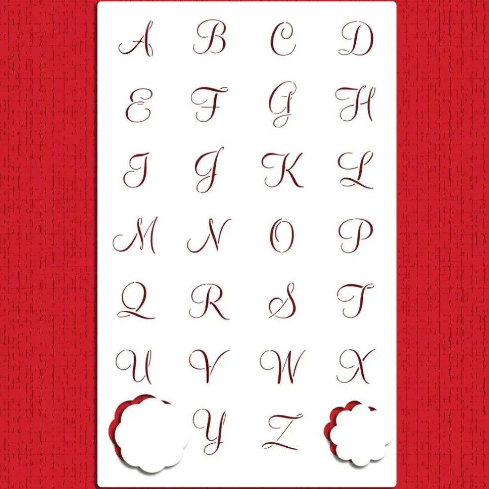 1-Inch Emily's Mini Monogram Cookie Stencil Set | C450 by Designer Stencils | Cookie Decorating Tools |