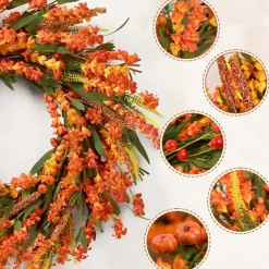 24 Inch Fall Wreaths for Front Door Outside