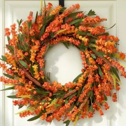 24 Inch Fall Wreaths for Front Door Outside