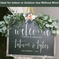 63 Inch Gold Easel Stand for Wedding Signs Adjustable Metal Display Easel Folding Floor Stand for Posters Artwork Welcome Signs Trade Shows and Event Displays