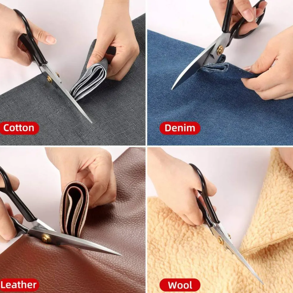 9 Inch Heady Duty Scissors for Fabric Cutting Professional Ultra Sharp Cloth Tailor Scissors Multipurpose Utility Dressmaker Leather Titanium Scissors (9Inch)