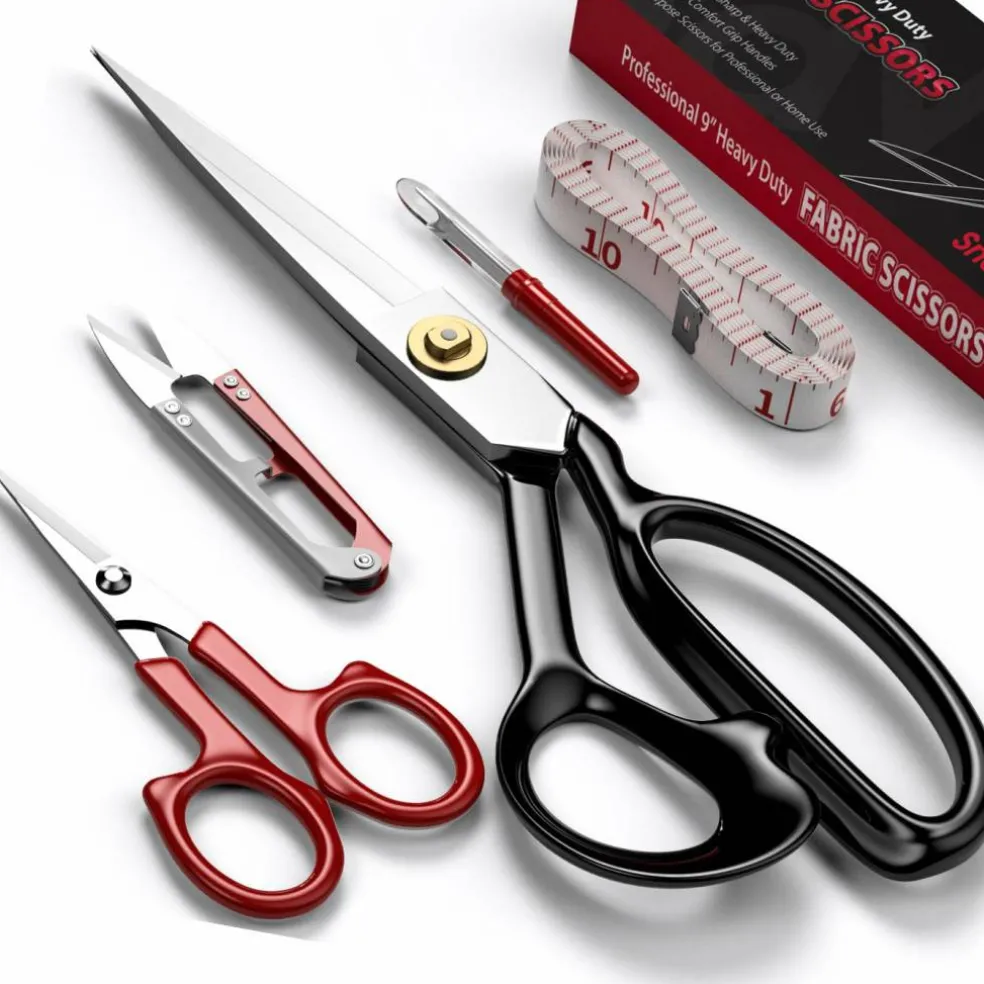 9 Inch Heady Duty Scissors for Fabric Cutting Professional Ultra Sharp Cloth Tailor Scissors Multipurpose Utility Dressmaker Leather Titanium Scissors (9Inch)