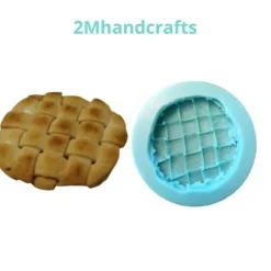 2.85 Inch Lattice Pie Crust Topper| Pie Crust Shape Silicone Mold| Soap| Candle | Mold for Wax| Mold for Resin| Not Food Grade