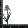2 inch Lavender Iris Flower Embroidered, Iron on Patch