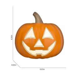 9 Inch Light-Up Misting Pumpkin Halloween Jack-O-Lantern