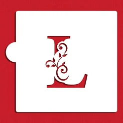 3.5-Inch Ornate Monogram Cake Stencil | C1082 by Designer Stencils | Stencils for Royal Icing, Airbrush, Dusting Powder |