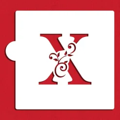 3.5-Inch Ornate Monogram Cake Stencil | C1082 by Designer Stencils | Stencils for Royal Icing, Airbrush, Dusting Powder |