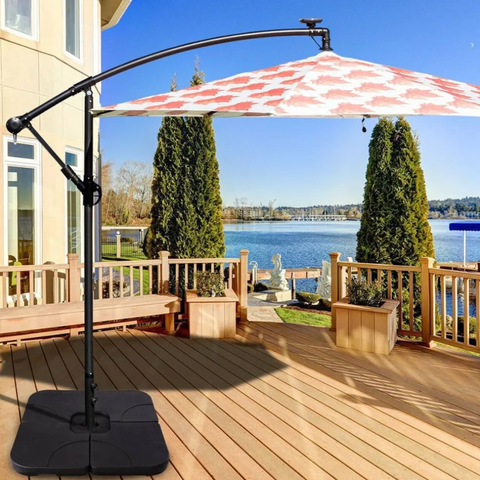 20 Inch Patio Offset Water Filled Plate Umbrella Base Sand
