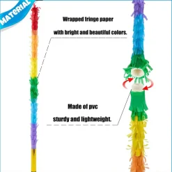 30 Inch Piñata Stick Kit Rainbow Very Sturdy Will Not Break, Suitable for Kids Adults Can Have Fun at Any Party