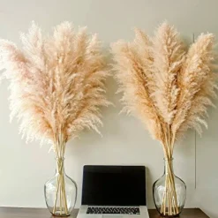 40" inch 10 Stems Natural Pampas Grass Decor Tall, pompas Grass, Tall Pampas Grass for Wedding, Party, Farmhouse, Boho Home Decor