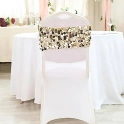 10-Inch wide Big Payette Sequined Chair Sashes