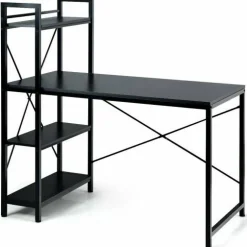 47.5 Inch Writing Study Computer Desk with 4-Tier Shelves