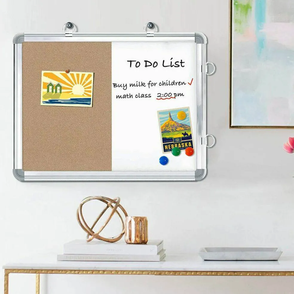 3-in-1 Combination Magnetic Calendar Whiteboard & Corkboard