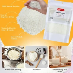 Incraftables Soy Candle Wax for Candle Making (450G) for Soy Candles, Handmade Gifts, Home Décor & Beginner DIY Projects. Great for Handmade Gifts, Home Décor, Beginner Craft Projects & DIY Making