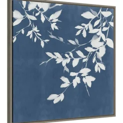 Indigo Sky I by Isabelle Z 22-in. W x 22-in. H. Canvas Wall Art Print Framed in Grey