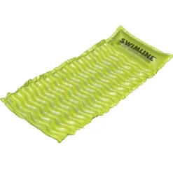 72" Inflatable Lime Green Bubble Swirled Swimming Pool Air Mattress Float