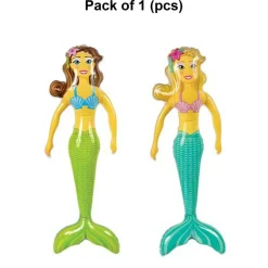 Inflatable Mermaid Float Toy 36 Inch Assorted Colors