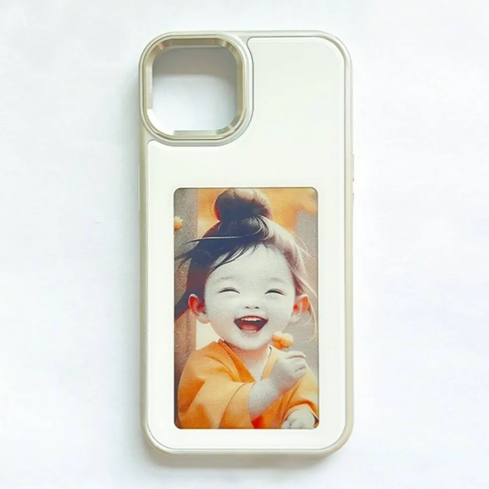 Ink Screen Mobile Case with 3.97 Inch HD Display and Alloy Frame Black Protective Design