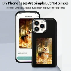 Ink Screen Mobile Case with 3.97 Inch HD Display and Alloy Frame Black Protective Design