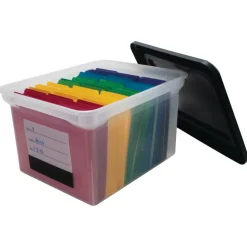 Innovative Storage File Tote with Contents Label