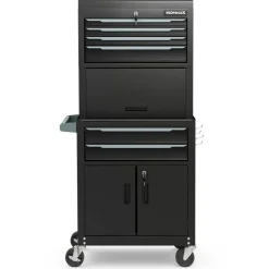 3-in-1 Rolling Tool Chest Storage Cabinet with Universal Wheels and 6 Different Size Drawers