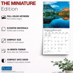 Inspiration | 2027 7 x 14 Inch (Hanging) Monthly Mini Wall Calendar | Foil Stamped Cover
