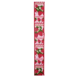 1.5in Strawberries Ribbon: Pink (10 Yards)