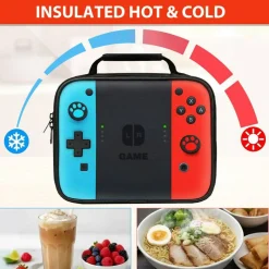 Insulated Lunch Box for Boys Girls, Game Lunch Bag for School Work Office Travel Picnic Hiking Beach, Waterproof Leakproof Portable Fits Most Bento Boxes