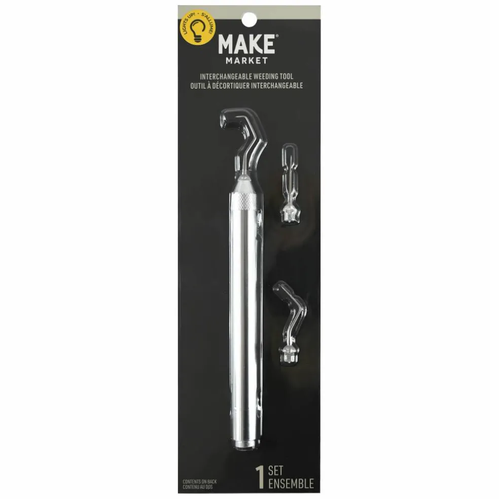 Interchangeable Weeding Tool Set with LED Light by Make Market®