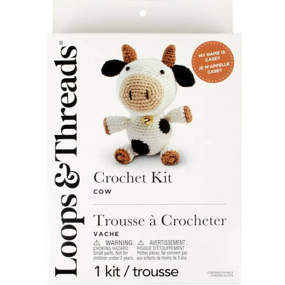 Intermediate Cow Amigurumi Crochet Kit by Loops & Threads®