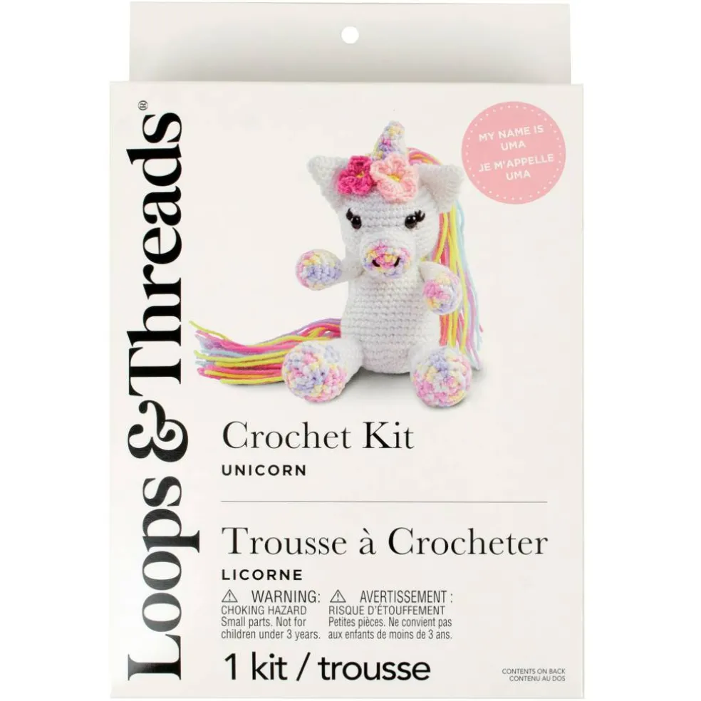 Intermediate Unicorn Amigurumi Crochet Kit by Loops & Threads®