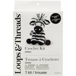 Intermediate Zebra Amigurumi Crochet Kit by Loops & Threads®