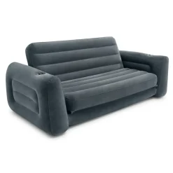 Intex Portable Inflatable Futon, Air Blow Pull-Out Bed for Living Room