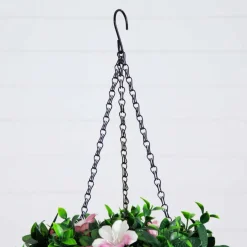 34in. UV Resistant Artificial Azalea Hanging Basket (Indoor/Outdoor)