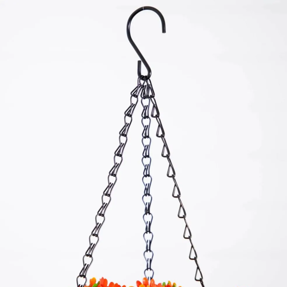 24in. UV Resistant Artificial Chrysanthemum Hanging Basket (Indoor/Outdoor)