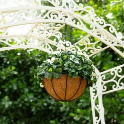18in. UV Resistant Artificial Gardenia Hanging Basket (Indoor/Outdoor)