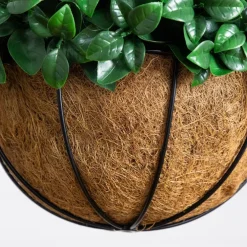 18in. UV Resistant Artificial Gardenia Hanging Basket (Indoor/Outdoor)