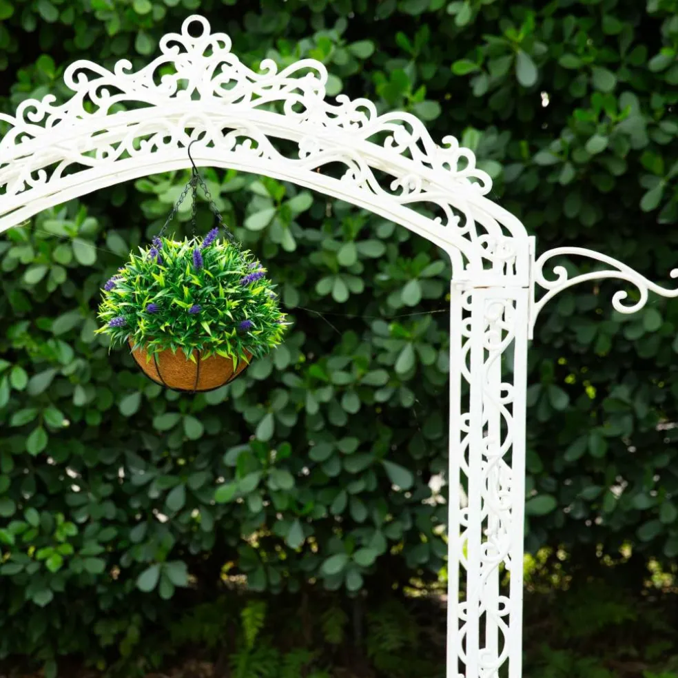 18in. UV Resistant Artificial Lavender Hanging Basket (Indoor/Outdoor)