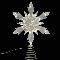 12" Iridescent Acrylic Snowflake Lighted Tree Topper by Ashland®
