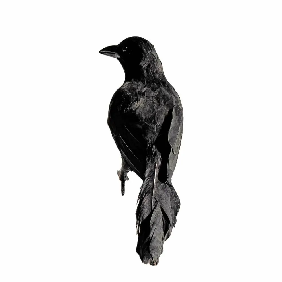10.25" Iridescent Black Sitting Crow Décor by Ashland®