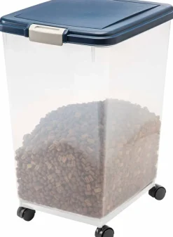 IRIS Airtight Pet Food Storage Containers with Attachable Casters
