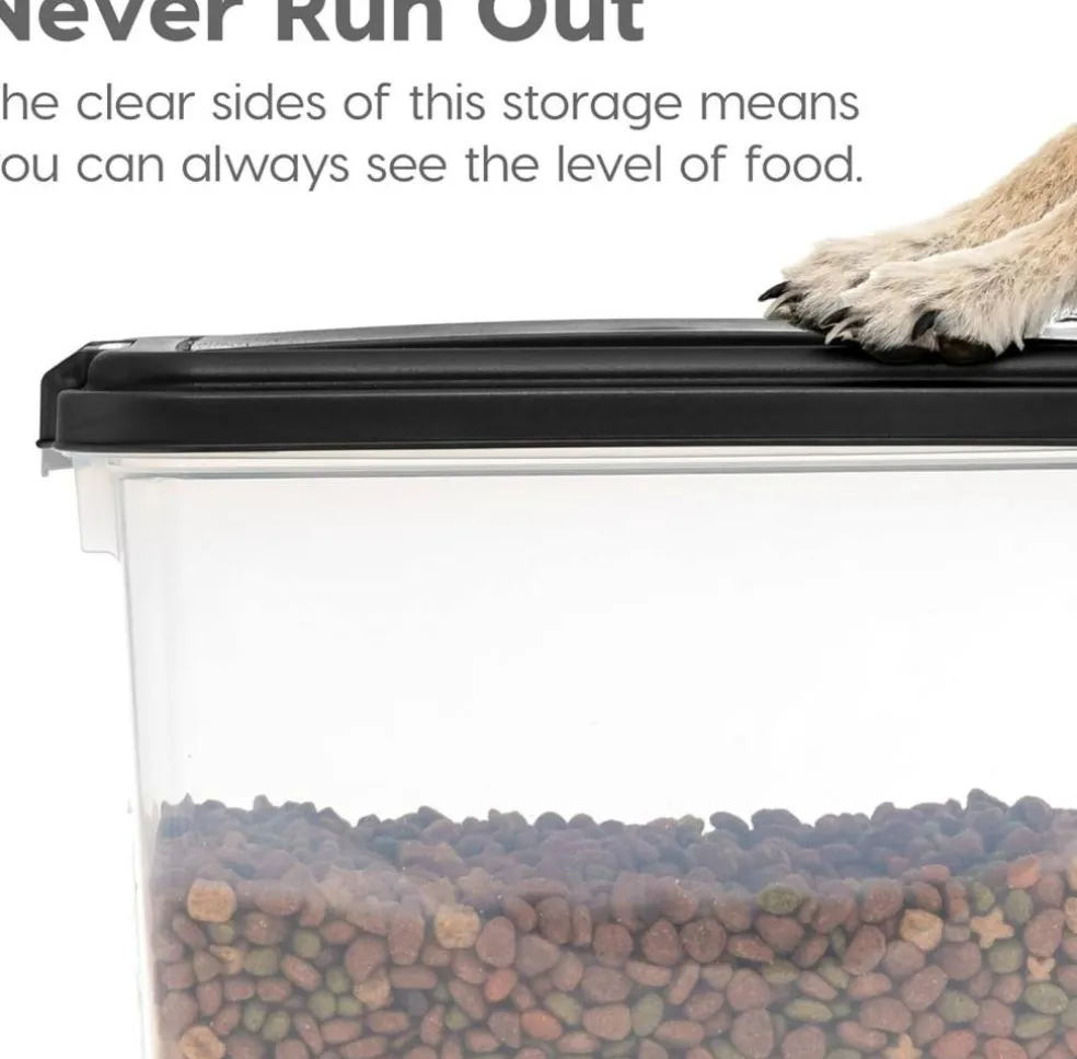 IRIS Airtight Pet Food Storage Containers with Attachable Casters