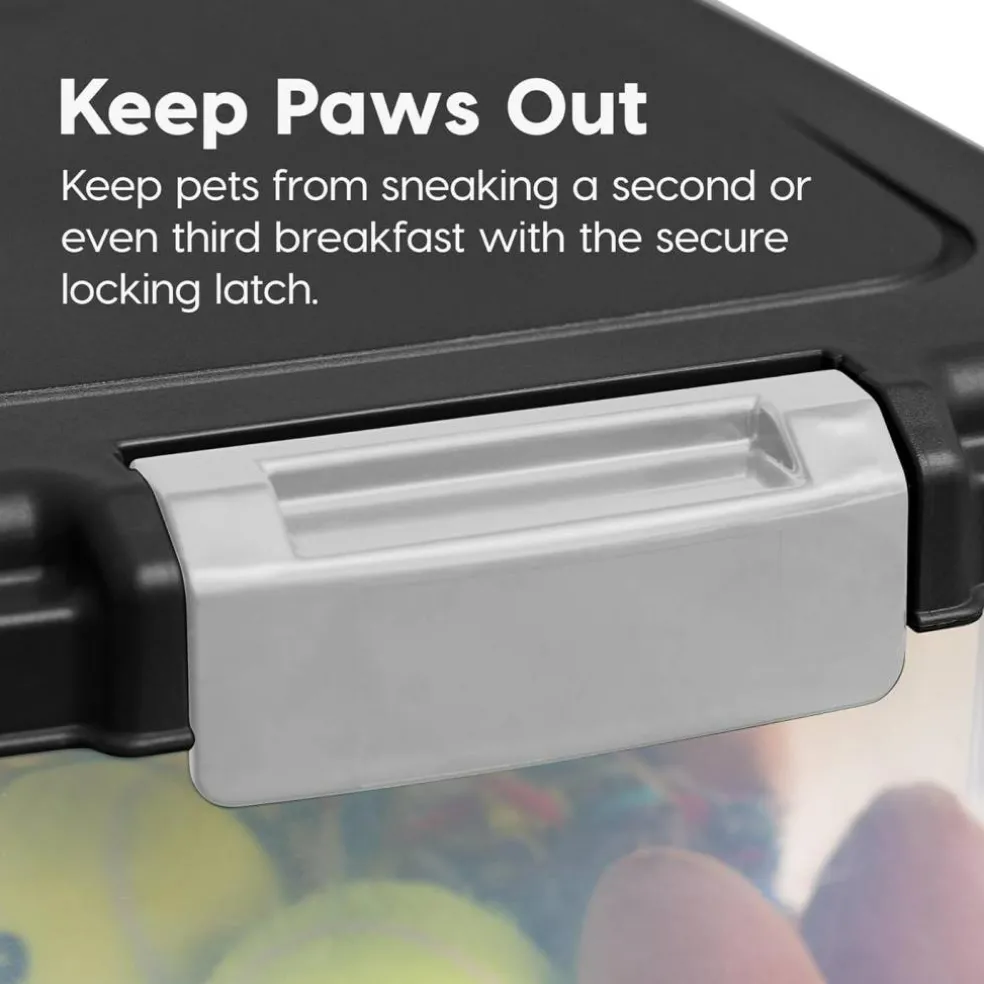 IRIS Airtight Pet Food Storage Containers with Attachable Casters
