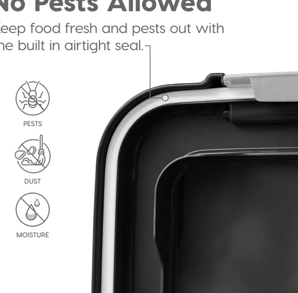 IRIS Airtight Pet Food Storage Containers with Attachable Casters