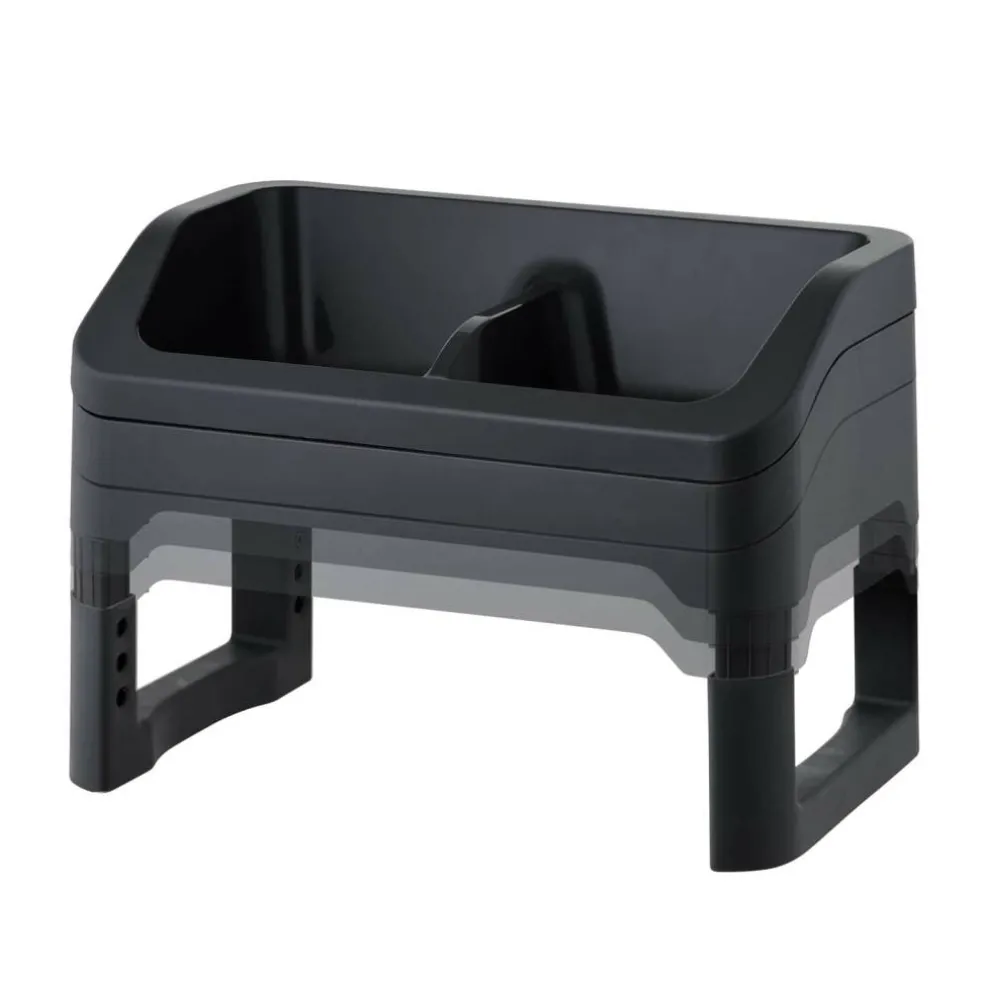 IRIS® Black Adjustable Elevated Pet Feeder, 2ct.